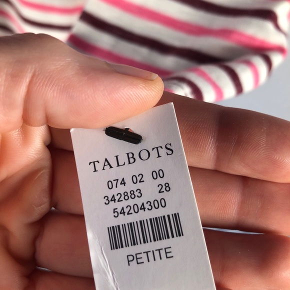Talbots Tonal Stripe Side Panel Pullover Top LP - Picture 6 of 15